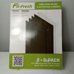 Fil-Fresh HEPA Replacement Filters 2 Pak Fits Air Cleaner Model 5300, 6300